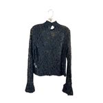 Pretty Little Thing Women's Black Lace Flare Sleeve Top Photo 1