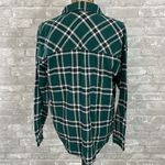 Garage  Green Plaid Flannel Button Down Shirt Photo 2