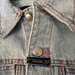 Marithe Francois Girbaud denim jeans and buttondown sleeveless vest SET, sz L/8 Blue Photo 5