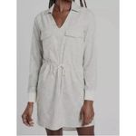 Athleta  Zuma Women’s Shirt Dress XL Beige Snakeskin Button Front Athleisure Photo 1