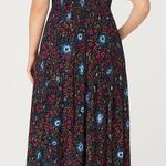ZESICA Floral Maxi Dress Smocked Bohemian Cottagecore Summer Festival Medium Blue Photo 1