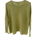 Eileen Fisher Size S Delave Organic Linen Loose Knit Sweater Spring Green Light Photo 2
