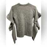 Endless Rose  Gray Crew Neck Sweater with Cut Out Sleeves NWT Photo 1