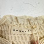 Monbebe Mom Daisy Beige Cotton Midi Dress Womens XS Cottage Core Prairie Minimal Photo 3