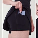 Spanx  Get Moving Square Neck Mini Dress Large Black Athletic Sporty Chic Tennis Photo 2