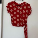 Madewell Sash-Tie Wrap Top in Daisy Daydream Floral Blouse Boho Casual V-neck Photo 2