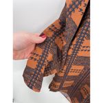 Collective Concepts  Brown and Navy Patchwork Print Blouse Size Small Photo 6