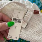 Anthropologie nwt  Ginny Smocked Crop Top White Size Medium Photo 55