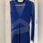 Elegant Blue Women's Dress Size M Photo 8
