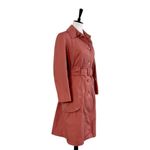 London Fog Vintage 60s Trench Coat Belted Collared Dark Pink Women’s Size 12 Photo 1
