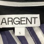 NEW Argent Black White Striped Button Long Sleeve Midi Maxi A Photo 3