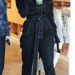 NWOT Orseund Iris Work Wear Belted Jumpsuit In Black Size Small. Kylie Photo 2