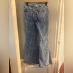 Cello Flare Wide Leg Jeans in Blue and White Photo 1