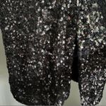 French Connection  Sequin Midi Dress in Black Hologram Photo 8