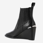 The Kooples $595  Black Leather Wedge Ankle Boots Photo 2