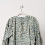 [Vintage] 90s GAP Green Floral Print Peasant Boho Button Front Blouse Sz Large L Photo 3