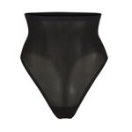 SKIMS NEW Sheer Sculpt High Waist Thong in Onyx Black 3X Photo 0