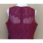 Chi Chi London Burgundy Chiffon Crochet Lace Formal Maxi Dress by from Modcloth Photo 5