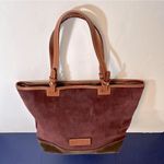 Dooney & Bourke Brown Suede Tote Bag Photo 5