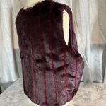Source Unknown Faux fur vest woman’s 3X, burgundy Photo 10
