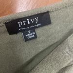 Privy New  faux suede beautiful green dress Photo 5
