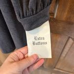 NWT B Michael America Red Women’s V Neck Puffy Long Sleeve Grey Midi Dress 12 Gray Photo 5