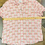 Croft & Barrow  Floral Short Sleeve Button Up Petite Large Photo 4
