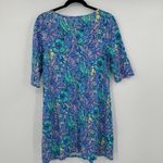 ESCAPE by Habitat Clothes Blue Floral Print V Neck Mini Tunic Dress Small Photo 6