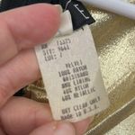 Vintage 80s Expo Nite Size 4 Black, Gold Velvet Glam Long Sleeve Midi Dress Black Photo 5