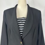 Vintage Virgo Petite Black Blazer Business Career Gold Buttons Womens 14 Petite Size 14P Photo 1