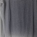 Dylan  tie front stripped long sleeve shirt grey white size L NWT Photo 8
