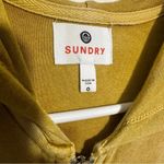 Sundry  Let It Shine Graphic Hoodie in Vintage Saffron Yellow Gold Size:‎ Small Photo 2