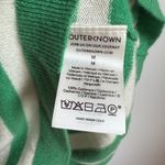 Outerknown 100% Cashmere Striped Sweater Top Green Cream Short Sleeve Womens M Size M Photo 5