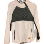 Simply Southern Sherpa Snap Quilted pullover Green White size medium Photo 0