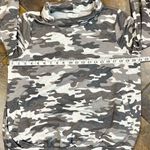 New Directions Gray Camouflage Cowl Neck Sweatshirt Large Photo 4