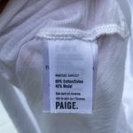 Paige White Tank Top Knot Shoulder V Neck Cotton Modal Stretch Relaxed Women M Photo 4