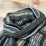 Dillard's | Women's Earth Tone Striped Turtleneck Sweater Poncho Sz ALL Photo 2