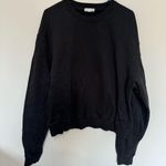 Good American Black Crewneck Sweatshirt Photo 0