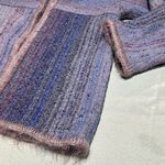 One of a Kind vintage Hand Knit Wool mixture cardigan, sweater Size M Purple Size M Photo 1