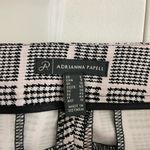 Adrianna Papell NWOT women’s black white light pink plaid pattern stretch pants Photo 5