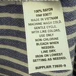 a.n.a  Blue and White Striped Button Down Split Neck Shirt Blouse Womens XL Photo 10