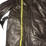 YSL Yves Saint Laurent vintage womens Designer brown leather coat size 12 Photo 11