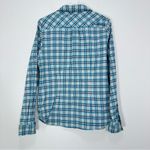 Marmot  Blue Green Flannel Button Up Camping‎ Hiking Outdoors Women's Size Large Photo 7