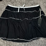 Tilly's Black and White Ruffled Mini Skirt Photo 0