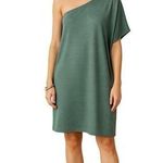 Aura NWT  Green One Shoulder Tunic Dress - Size M Photo 0