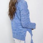 NWT Islefield Jenna Island Stitch Blue Marled Knit Tassel Sweater Size M Photo 1