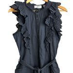 Apiece Apart Limon Eyelet Ruffle Black Jumpsuit Womens 2 Photo 2