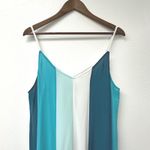 Entro High Tide Colorblock Maxi Dress Aqua Blue Size L Photo 3