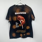 Halloween Custom Bleach Splatter Short Sleeve Shirt Size XL Spooky Photo 0