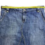 Banana Republic  Y2K Medium Wash Denim Raw Hem &‎ Distressed Jean Skirt Size 10 Photo 5